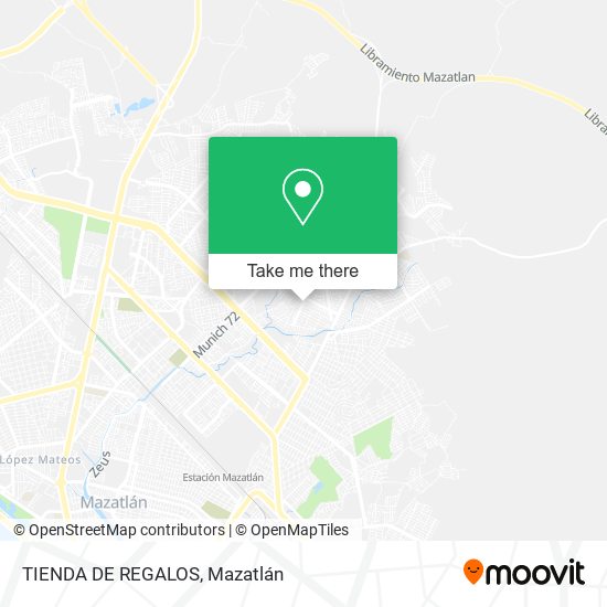 Mapa de TIENDA DE REGALOS