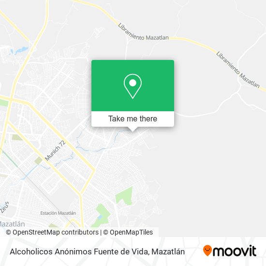 Alcoholicos Anónimos Fuente de Vida map