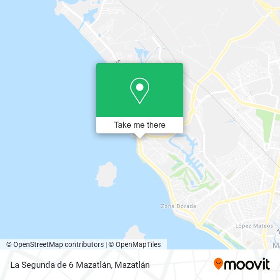 Mapa de La Segunda de 6 Mazatlán