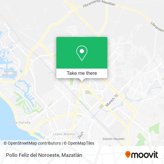 Pollo Feliz del Noroeste map