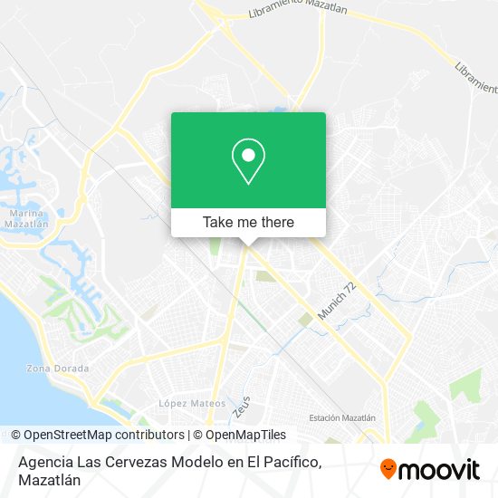 Agencia Las Cervezas Modelo en El Pacífico map