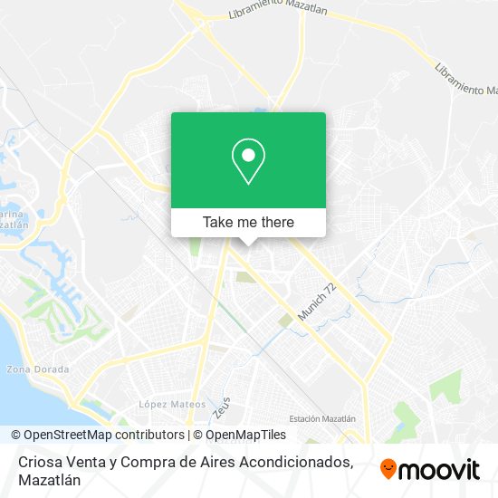 Criosa Venta y Compra de Aires Acondicionados map