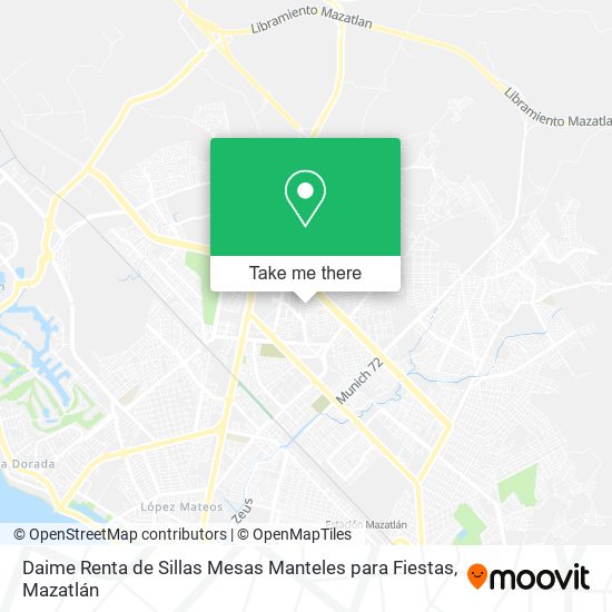 Daime Renta de Sillas Mesas Manteles para Fiestas map