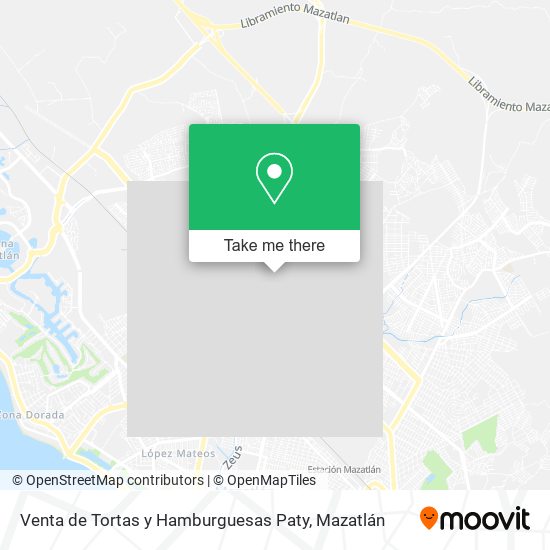 Mapa de Venta de Tortas y Hamburguesas Paty