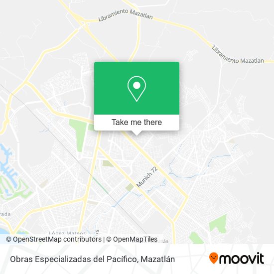 Obras Especializadas del Pacífico map