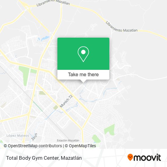 Total Body Gym Center map