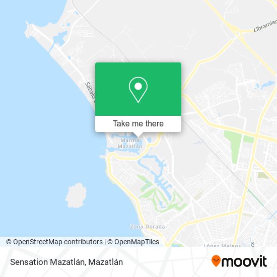 Sensation Mazatlán map