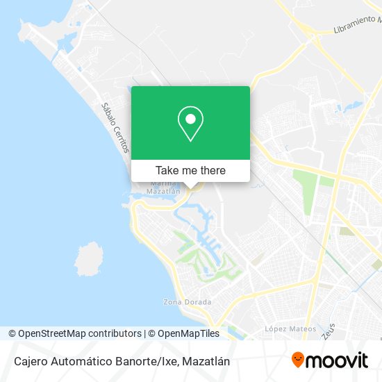 Mapa de Cajero Automático Banorte/Ixe