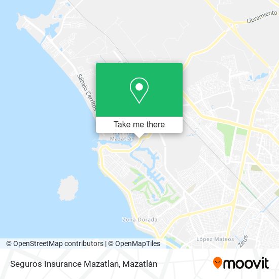 Seguros Insurance Mazatlan map