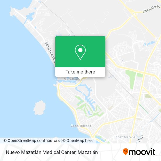 Nuevo Mazatlán Medical Center map