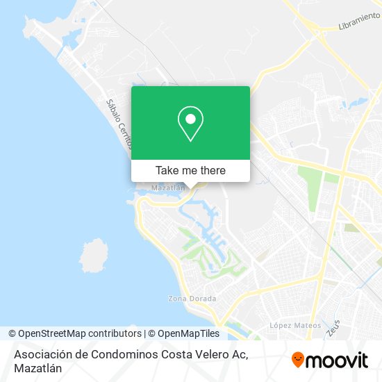 Mapa de Asociación de Condominos Costa Velero Ac