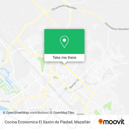 Mapa de Cocina Economica El Sazón de Piedad