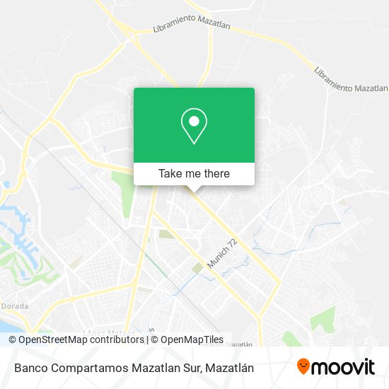 Mapa de Banco Compartamos Mazatlan Sur