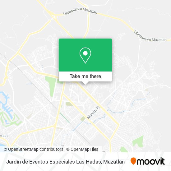 Jardín de Eventos Especiales Las Hadas map