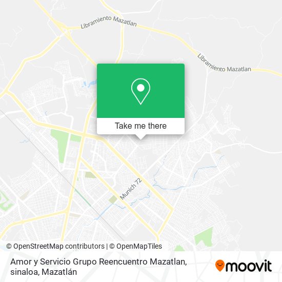 Amor y Servicio Grupo Reencuentro Mazatlan, sinaloa map