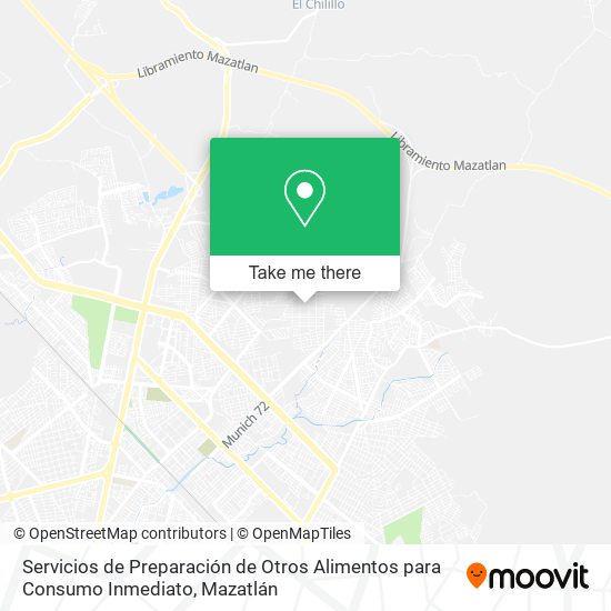 Servicios de Preparación de Otros Alimentos para Consumo Inmediato map