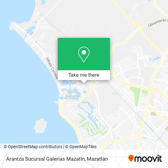 Mapa de Arantza Sucursal Galerias Mazatln