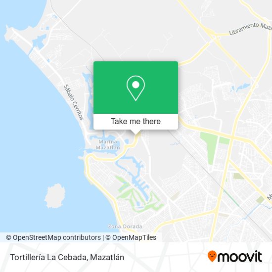 Mapa de Tortillería La Cebada