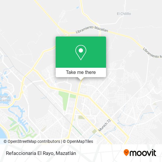 Refaccionaria El Rayo map