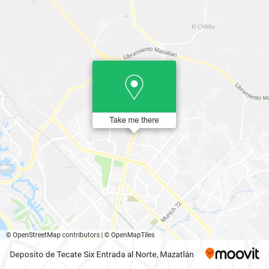 Mapa de Deposito de Tecate Six Entrada al Norte