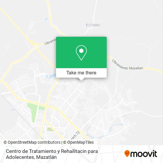 Mapa de Centro de Tratamiento y Rehailitacin para Adolecentes