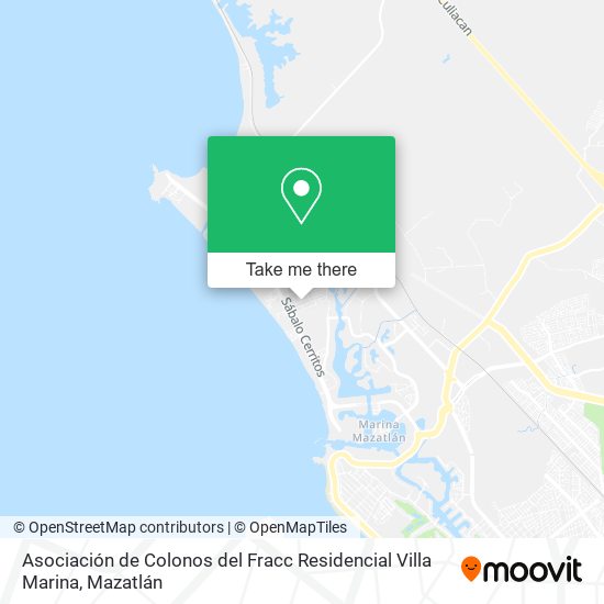 Mapa de Asociación de Colonos del Fracc Residencial Villa Marina