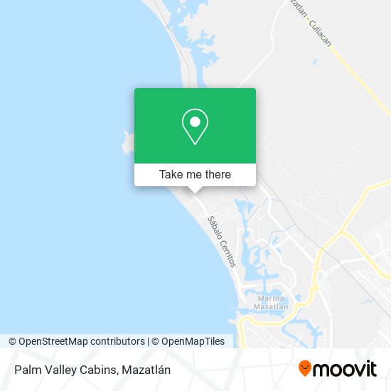 Palm Valley Cabins map