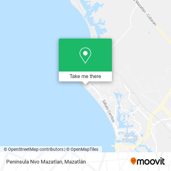 Península Nvo Mazatlan map