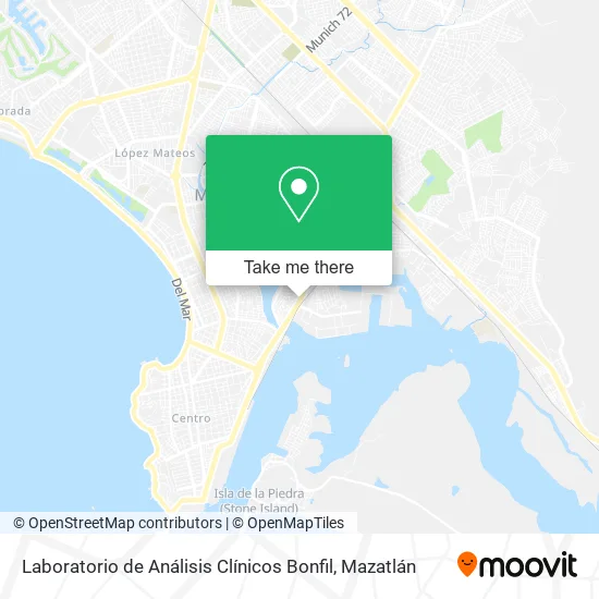 Laboratorio de Análisis Clínicos Bonfil map
