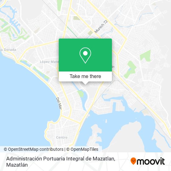 Mapa de Administración Portuaria Integral de Mazatlan