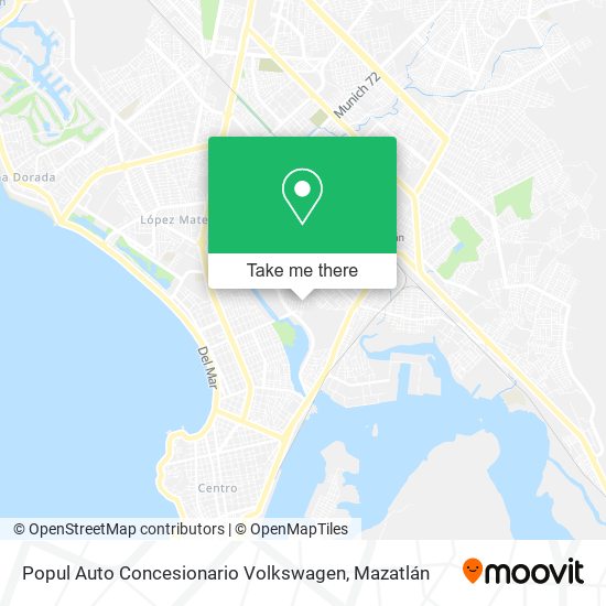 Mapa de Popul Auto Concesionario Volkswagen