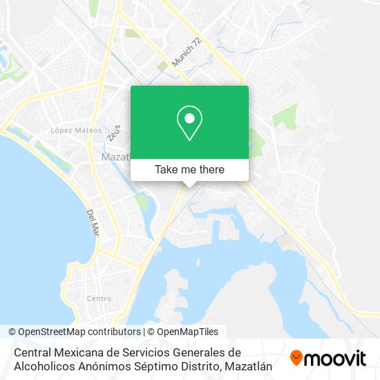 Central Mexicana de Servicios Generales de Alcoholicos Anónimos Séptimo Distrito map