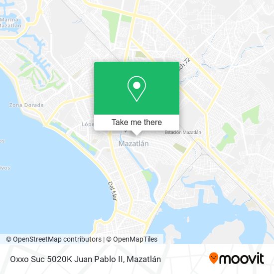 Mapa de Oxxo Suc 5020K Juan Pablo II