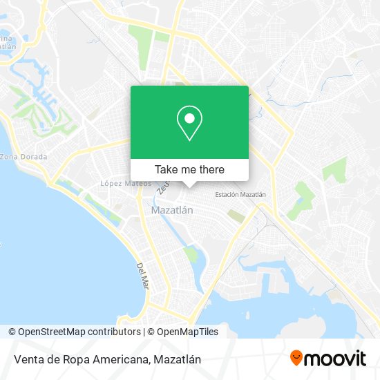 Venta de Ropa Americana map
