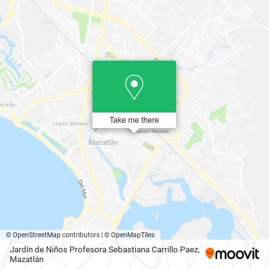 Mapa de Jardín de Niños Profesora Sebastiana Carrillo Paez