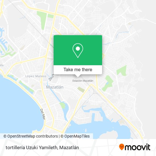 Mapa de tortillería Uzuki Yamileth