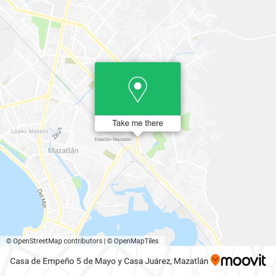 Mapa de Casa de Empeño 5 de Mayo y Casa Juárez