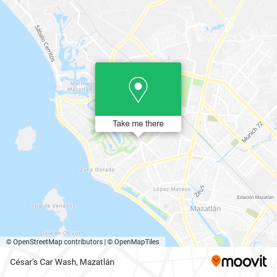 César's Car Wash map
