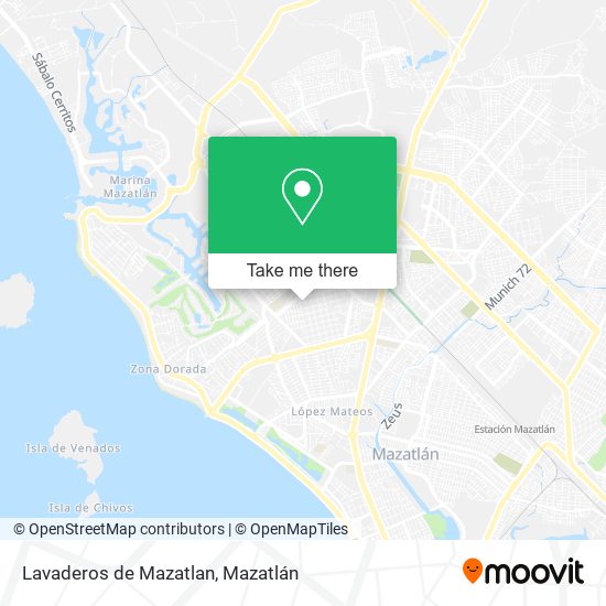 Lavaderos de Mazatlan map