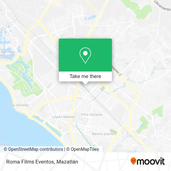 Roma Films Eventos map