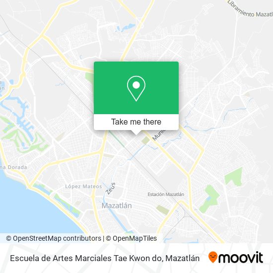 Mapa de Escuela de Artes Marciales Tae Kwon do