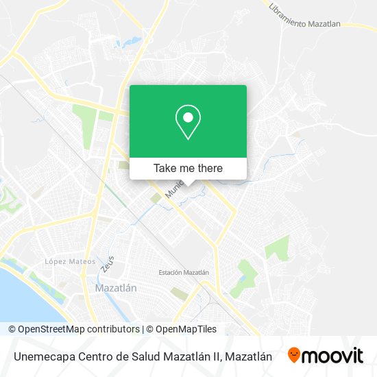 Mapa de Unemecapa Centro de Salud Mazatlán II