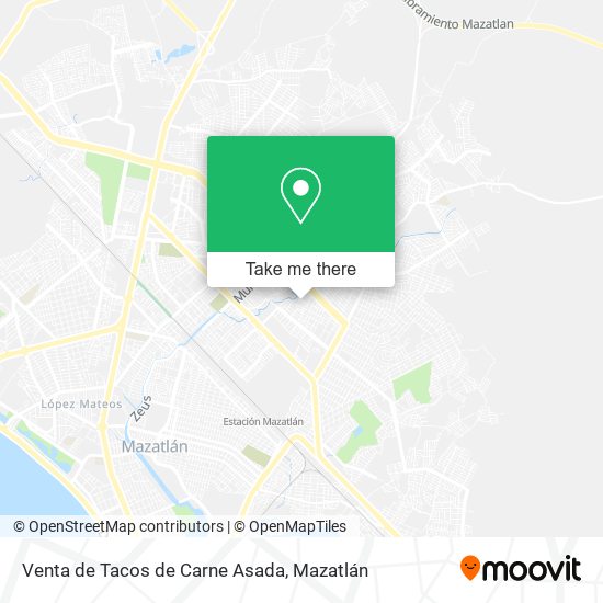 Mapa de Venta de Tacos de Carne Asada