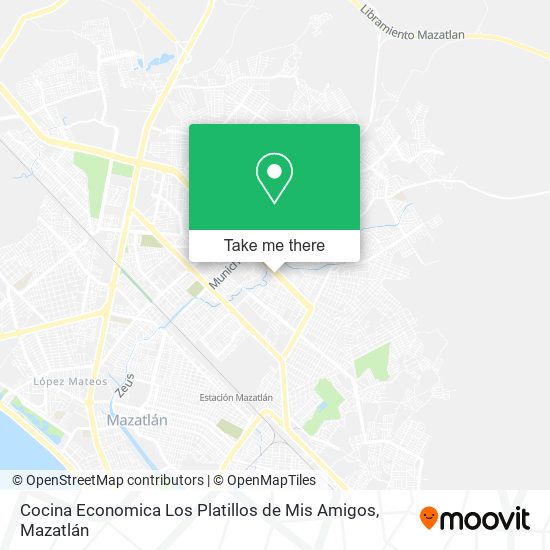 Mapa de Cocina Economica Los Platillos de Mis Amigos