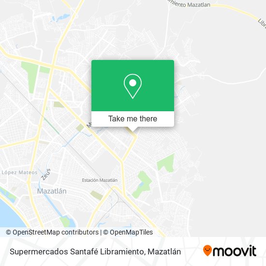 Mapa de Supermercados Santafé Libramiento