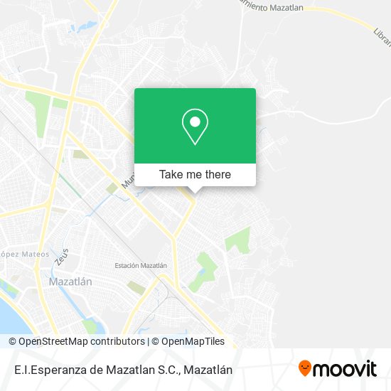 Mapa de E.I.Esperanza de Mazatlan S.C.