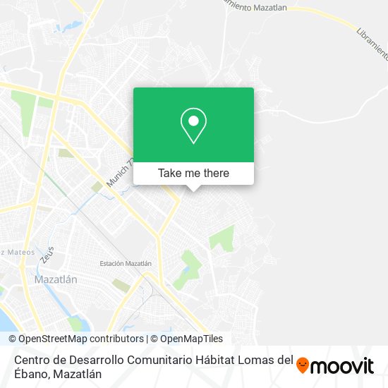 Mapa de Centro de Desarrollo Comunitario Hábitat Lomas del Ébano