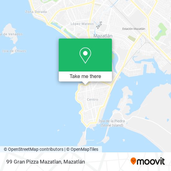 99 Gran Pizza Mazatlan map