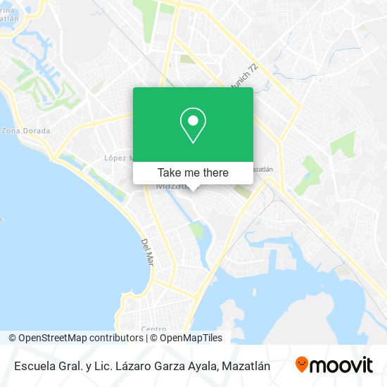 Mapa de Escuela Gral. y Lic. Lázaro Garza Ayala