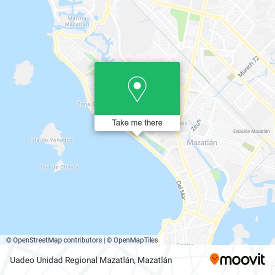 Uadeo Unidad Regional Mazatlán map